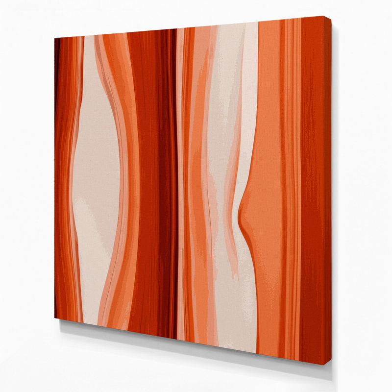 Toile abstraite sur fond rouge 11, H 12 po x l 12 po