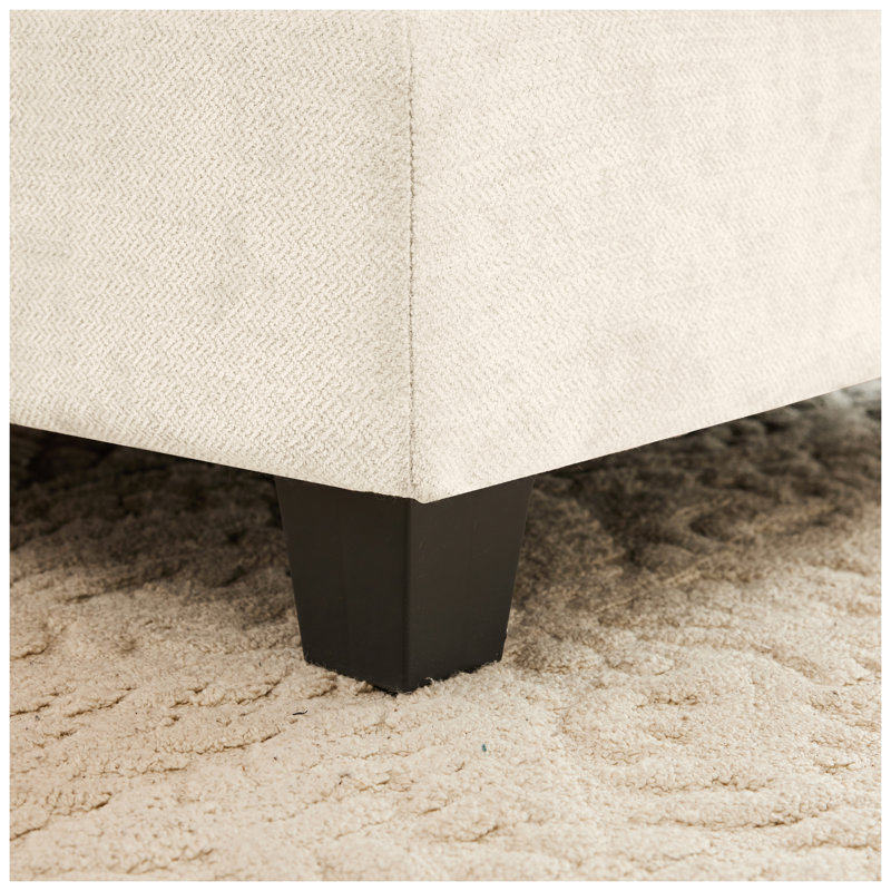 Canapé modulaire beige en chenille modulaire avec repose-pieds, canapé en U à 3 places avec coussins décoratifs pour espaces de vie
