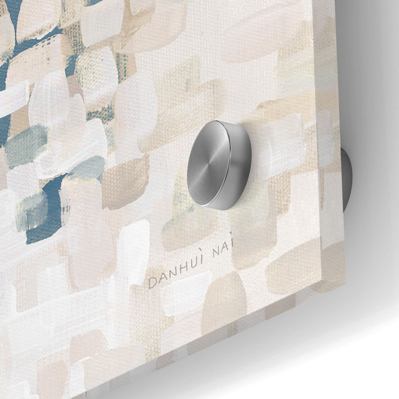 «Summer Blocks Blue Sand» par Danhui Nai, art mural en verre acrylique, H 24 po x l 24 po x P 0,2 po