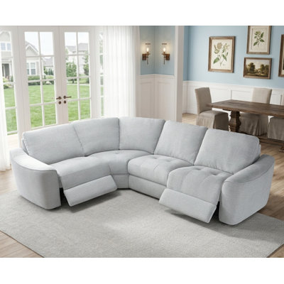 Large Power Recliner Corner Sectional Reclining Sofa With USB Ports