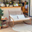 Chaise berçante en rotin PE tissé simple-111361879