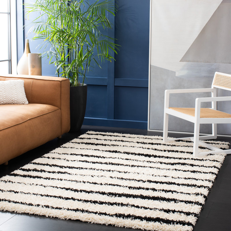 Glenvil Shag 600 Performance Abstract Rug, Rectangle 5'3" x 7'6"