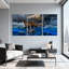 Ensemble de 3 impressions sur toile Nautical Stormy Seas Ship Anchor Waves Sky-1407682059