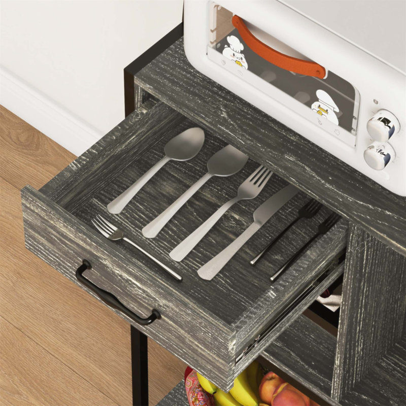 Armoire d'appoint avec tiroir, Gris