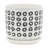 S/2 5/6" AZTEC PLANTER W/ SAUCER, BLACK
