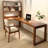 Nut-brown Rectangular Solid Wood desk-108954486-108954488