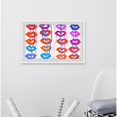 « color lèvres », reproduction de peinture à l’acrylique encadrée