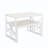White 3-Piece Dining Table Set With Benches – Kitchen, Small Space, Farmhouse-1925839105