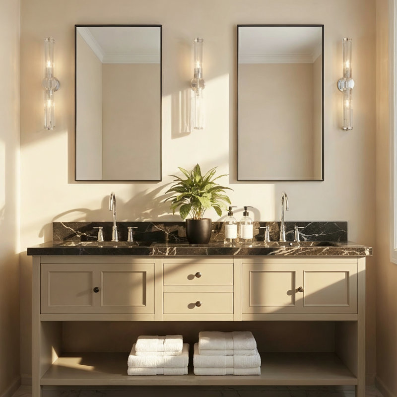 Touete 29'' LED Polished Nickel Sconce, Nickel