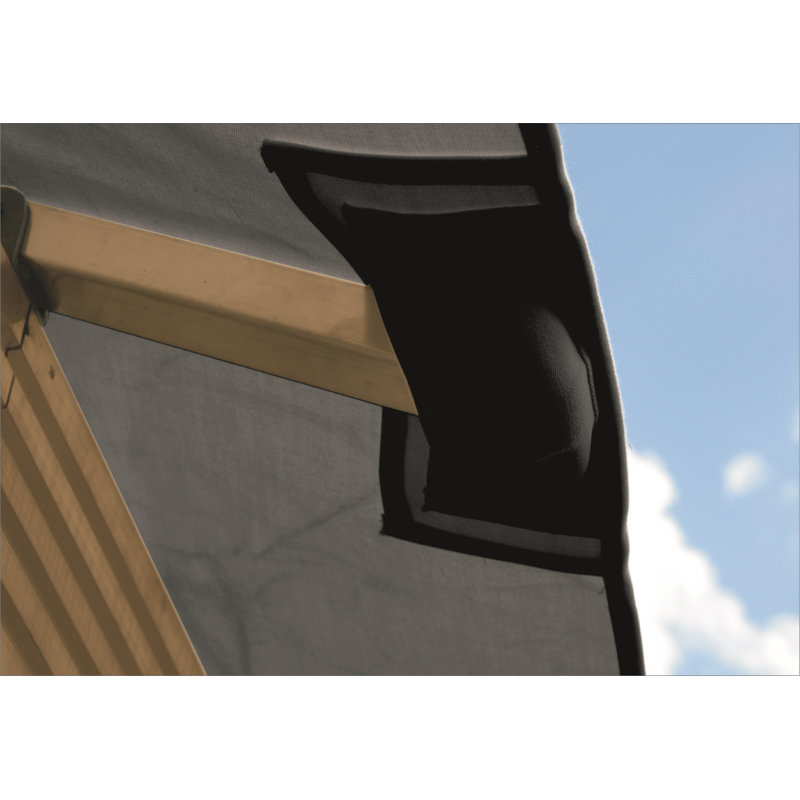 14 pi. Sq. Auvent de remplacement pour l 14 pi. Sundura Sq. Pavillon de jardin ACACIA, Noir
