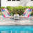 Folding Low Beach Chair, Set of 2 with Padded Head Pillow, Mesh Back, Cup Holder Pink-1933459342