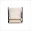 Tabouret de bar à dossier en plastique tissé de 27 po de hauteur - siège en tissu rembourré de mousse et structure en bois d'hévéa durable-2009142815