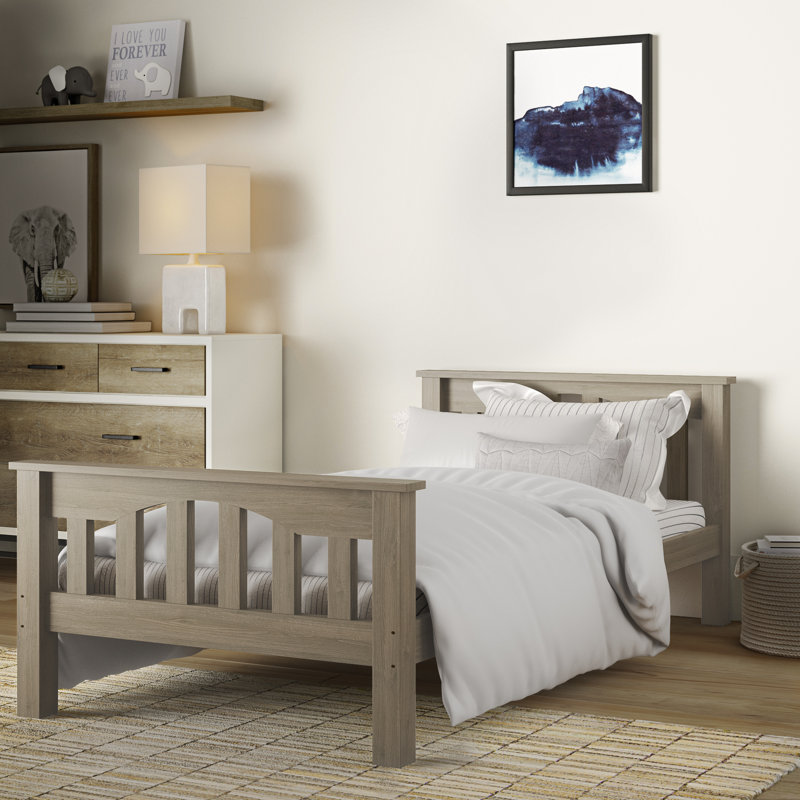 Lit standard en bois massif Mateo, Simple, Espresso