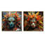 Danse des masques d'Afrique I - ensemble d'art mural sur toile masque africain-102587274-102587283