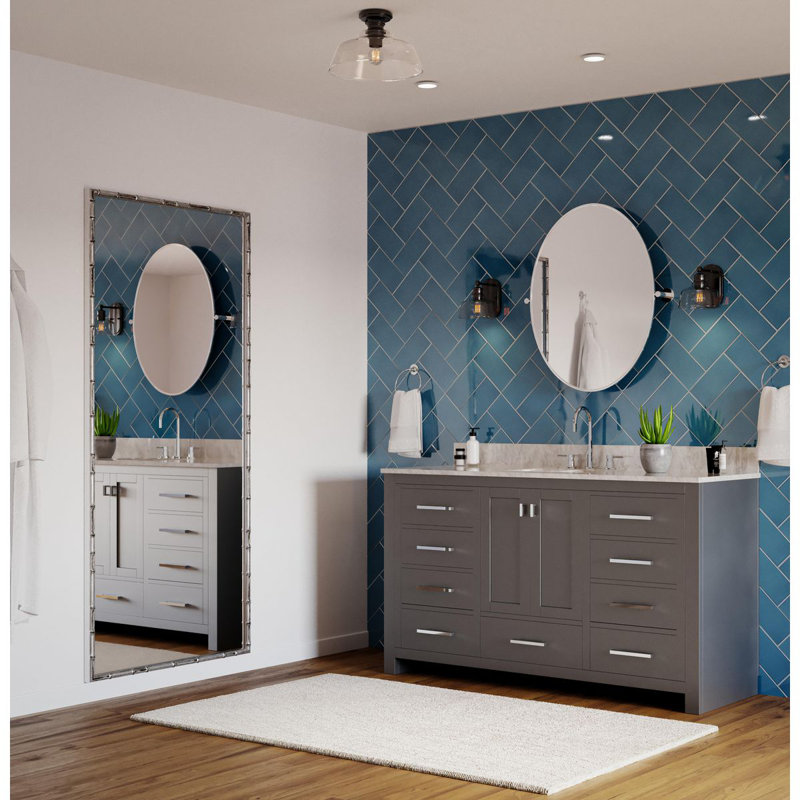 Éclairage pour meuble-lavabo 36 po Leo, Noir mat, Une lumière