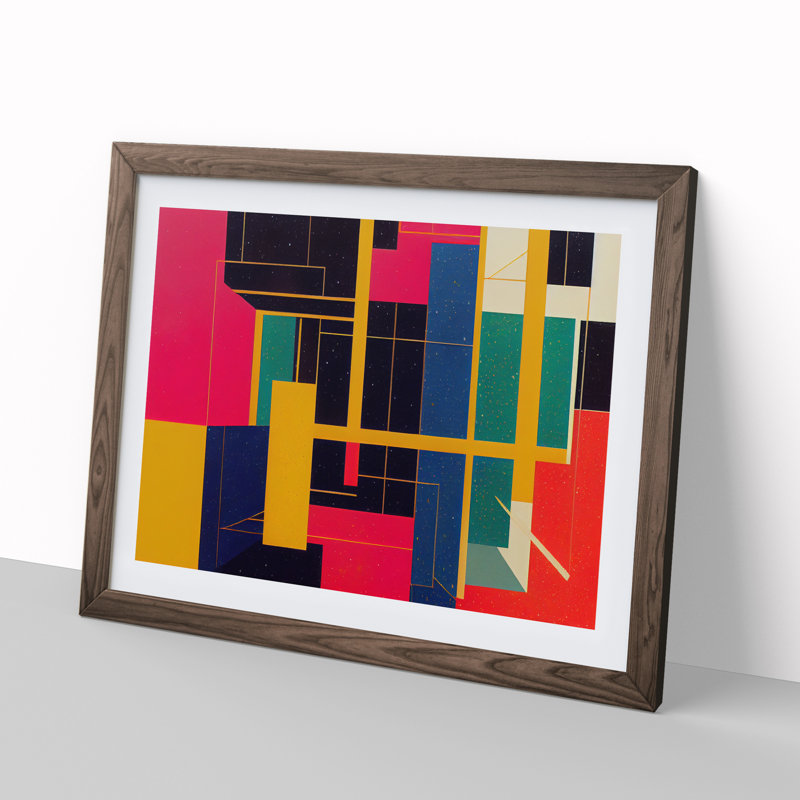 Bauhaus - Framed Print, 25cm H x 34cm W, Walnut Framed