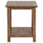 Table de bout en bois avec tablette