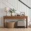 Console 70,87 "en bois avec 3 tiroirs, table d'appoint moderne pour le salon, le couloir et les petits espaces