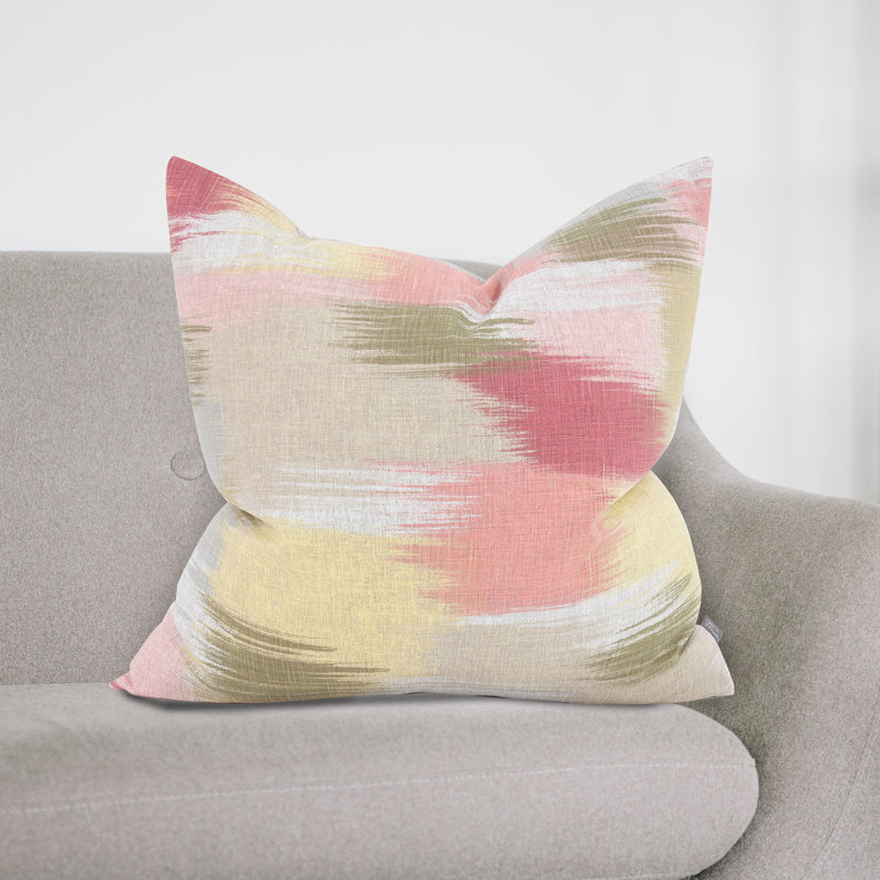 Abstract Cotton Throw Pillow, 24" H x 24" W