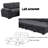 Upholstered Sectional Sleeper Sofa & Chaise-1997424629