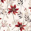 Motif de fleur rouge - imprimé mat gris encadré pour la décoration intérieure