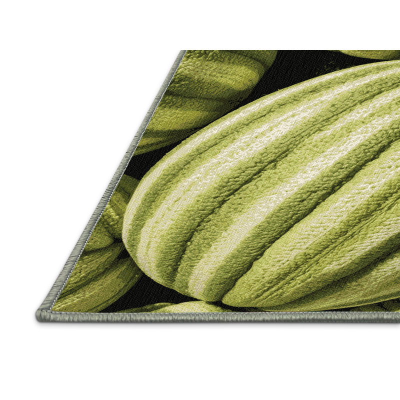  Tapis lavable à motif de fruits melon canari, Rond 8 pi