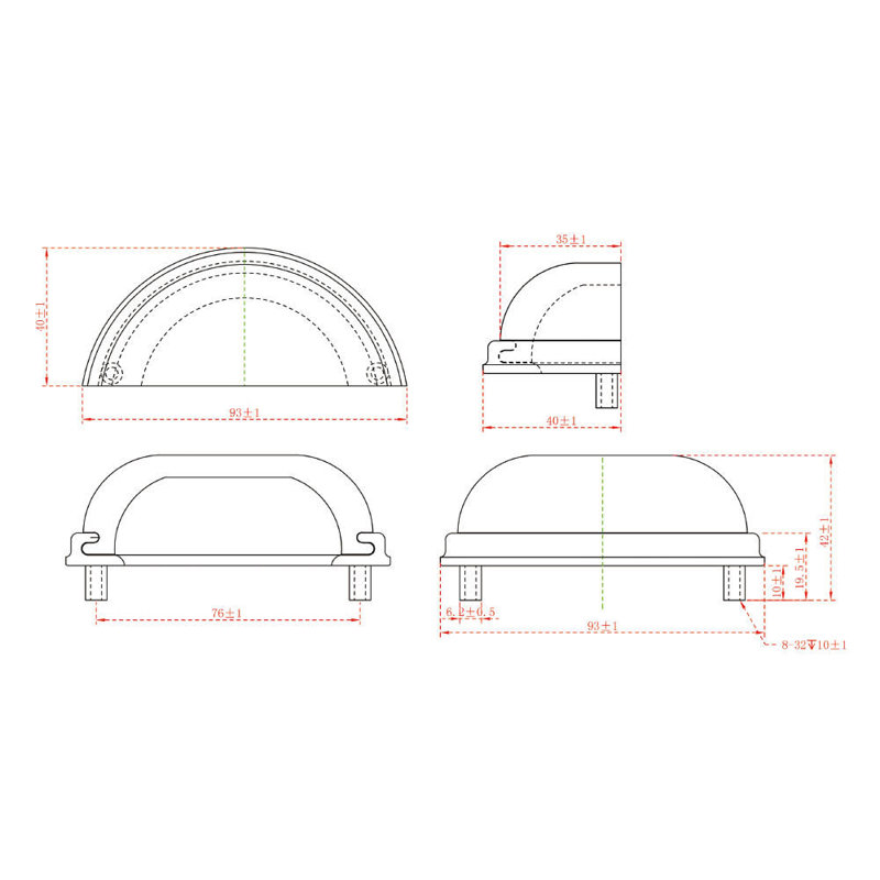 Expression 3" Center to Center Cup/Bin Pull, Clear/Brushed Oil-Rubbed Bronze