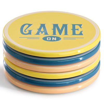 Ensemble de sous-verres en grès 6 pièces Trinx