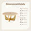 Table basse ronde en bois 36 po-667273292