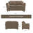 58.3" Wide Modern Velvet Upholstered Loveseat Sofa-1002011070