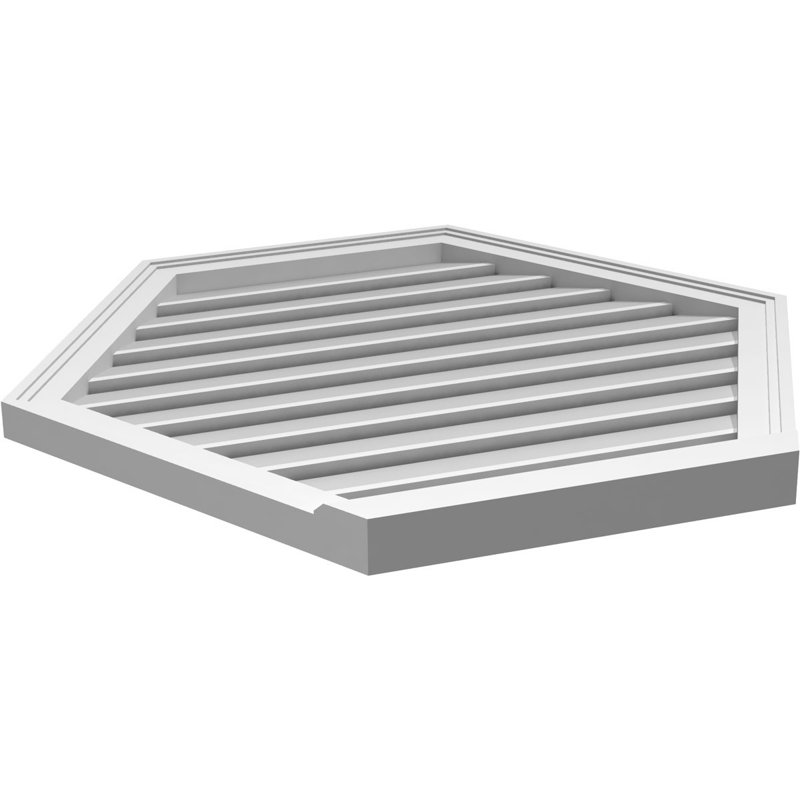 Évent horizontal fonctionnel à pignon en uréthane à surface horizontale Signature, H 32 po x l 34 po x P 2 po
