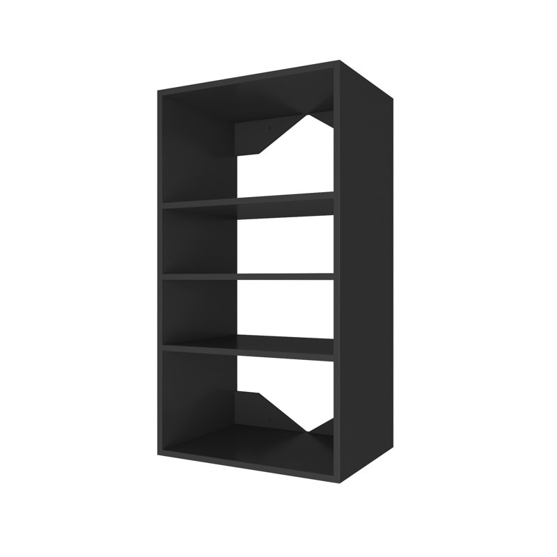 Short Tower Closet Unit Closet System, Black, 36" H x 19.5" W x 14" D