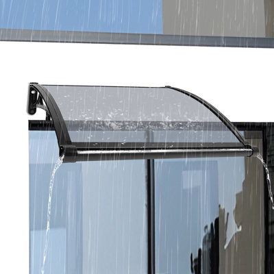 Auvent pour porte avant non rétractable auvent de fenêtre mural en polycarbonate en alliage d'aluminium UV