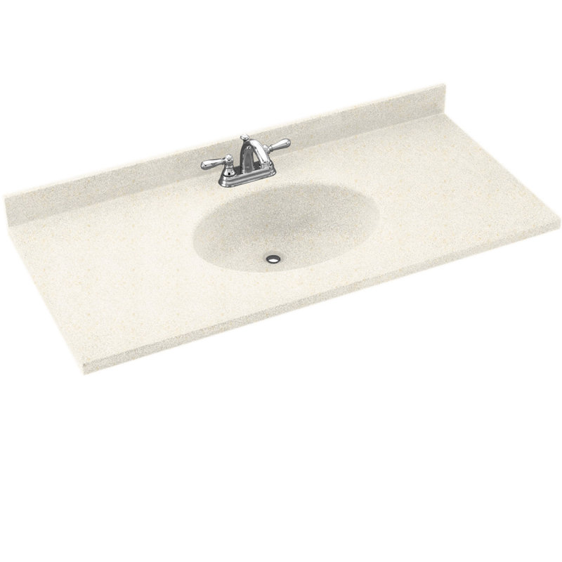 Plateau de meuble-lavabo simple 55 po Chesapeake, Gypsophile