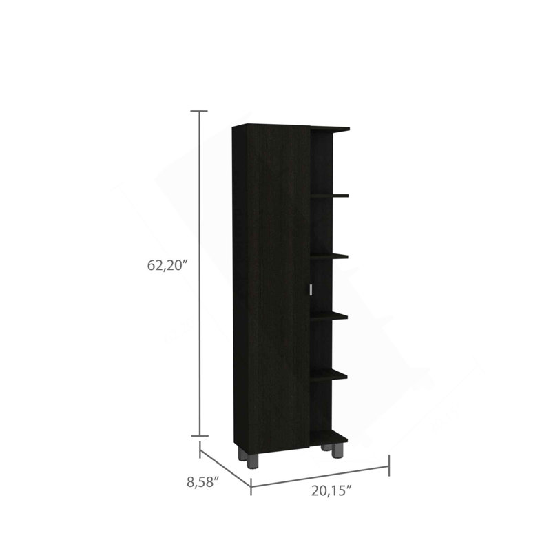 Wenge 5-Shelf Tall Cabinet, Wenge