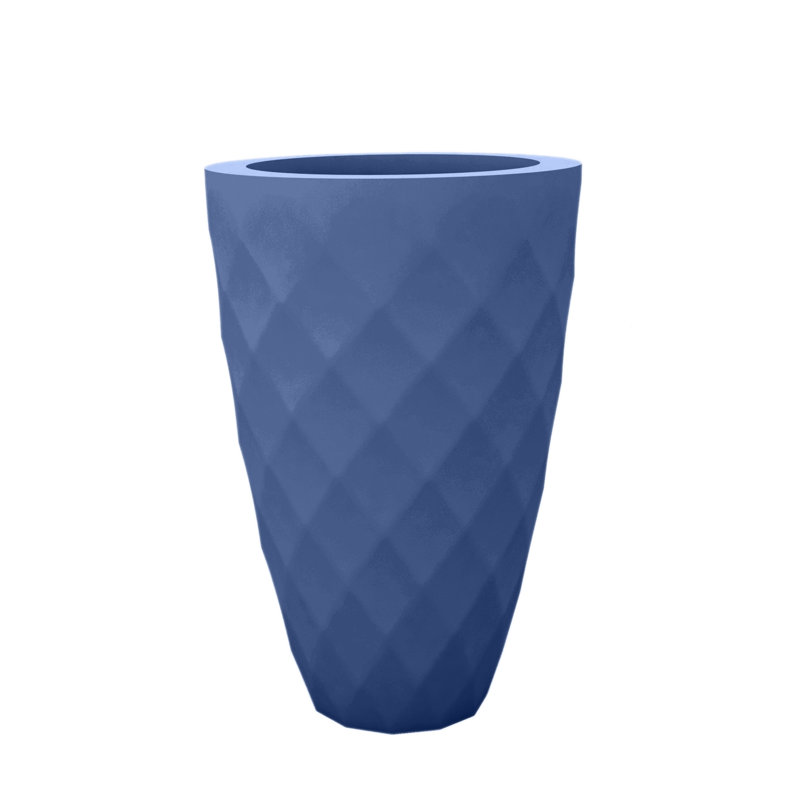 Vases Resin Pot Planter, 39.25" H x 25.5" W x 25.5" D, Anthracite