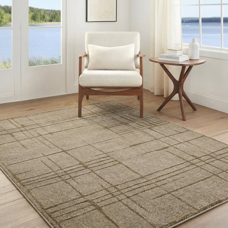 Geometric Area Rug, Rectangle 200 x 275 cm