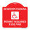 Enseigne Signmission Designer Series - Permis de stationnement réservé requis - Amende de 100 $ | Panneau architectural rouge et blanc en aluminium de gros calibre 18 po x 18 po | Protégez votre entreprise et votre commune | Fabriqué aux États-Unis