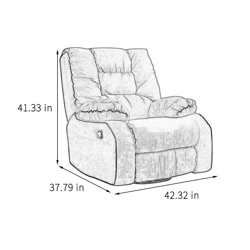 Stylish multi-functional sofa lazy rotary recliner, Yellow