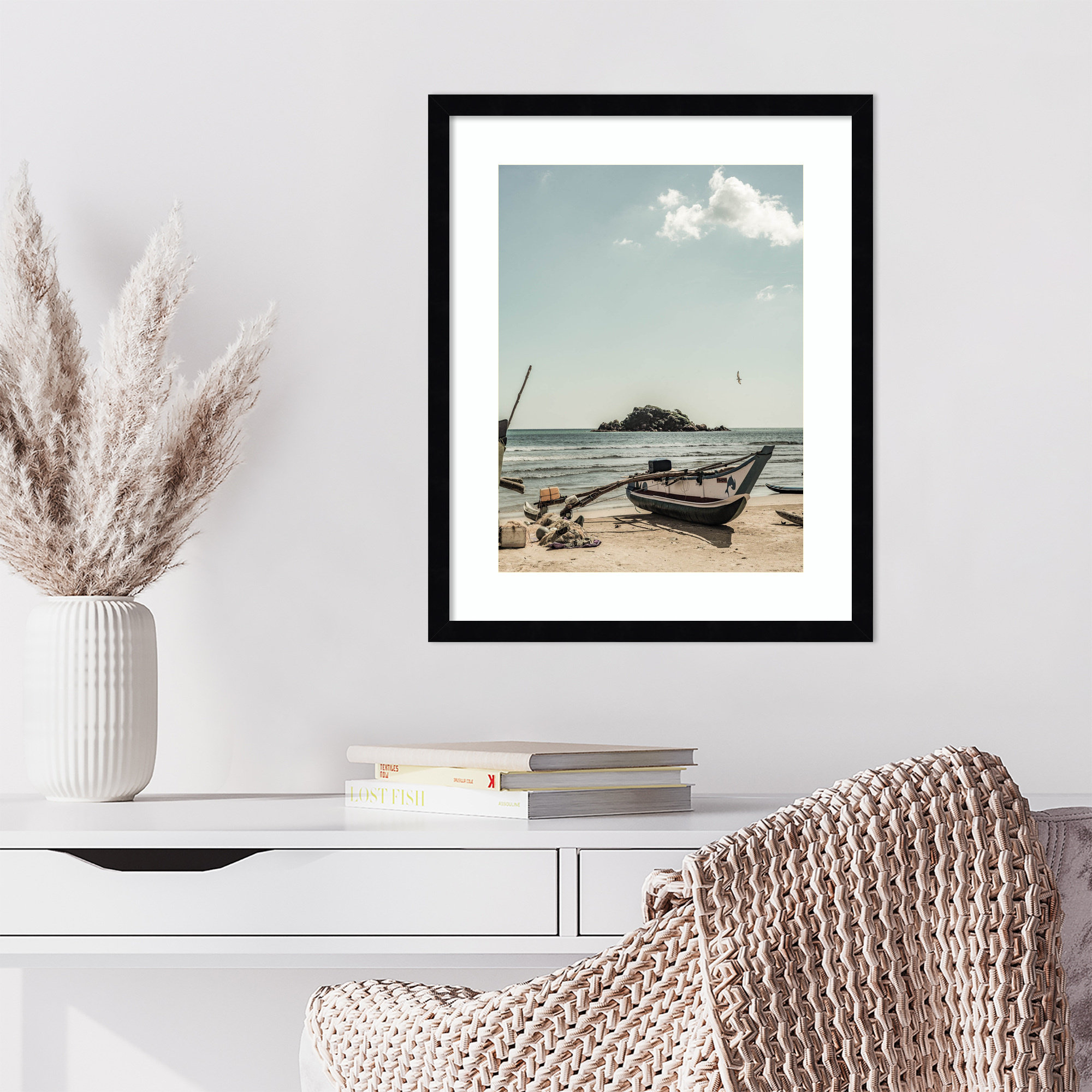 Of the Sea by Shot by Clint Wood Framed Wall Art Print, Black, 21" H x 17" W