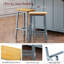 Tabourets de bar en bois massif (pas cher en fer), ensemble de 2 chaises de bar de 25,6 po de hauteur, tabourets de comptoir de cuisine avec repose-pieds, tabourets de ferme-953485671