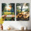 Ensemble de 2 impressions murales en métal pour camping