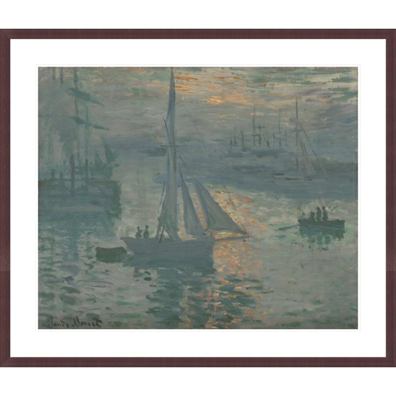 «Sunrise (Marine)» par Claude Monet, impression giclée encadrée, H 33,5 po x l 39,21 po