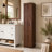 Tall Bathroom Storage Cabinet With 6 Shelves And 6 Side Racks,Freestanding Organizer With Doors, 2 Adjustable Shelves-198465878