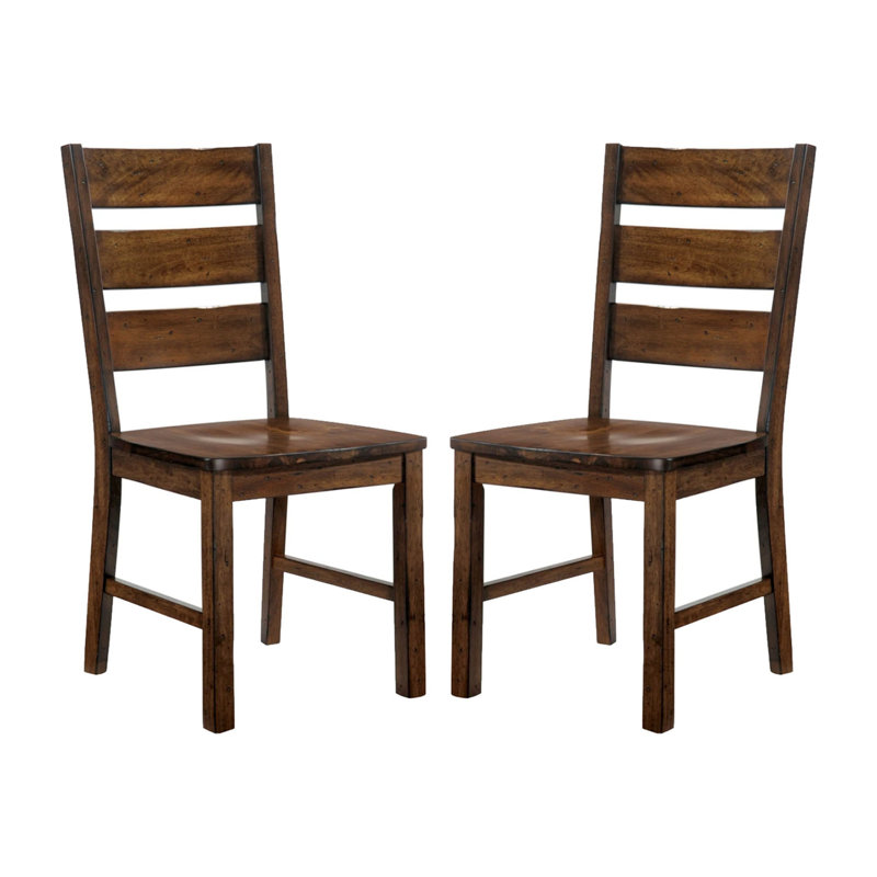Ensemble de 2 chaises d'appoint en bois