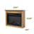 28-inch Electric Fireplace With Realistic Flames And Overheat Protection