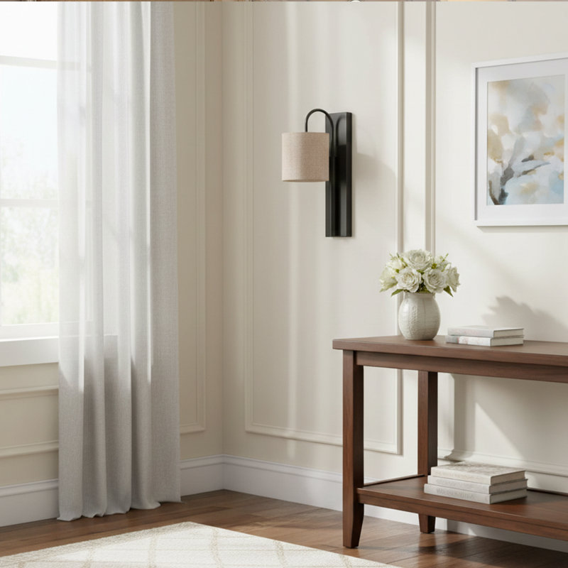 Applique à bras en métal avec capuchon cylindrique en métal