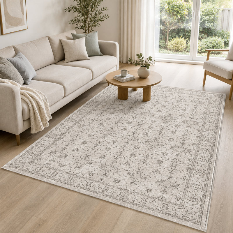 Vintage Look Cotton and Chenille Flatweave Area Rug, 200 x 300 cm