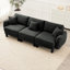 3 Dark Grey Boucle Fabric Couch With Distinctive Shell-shaped And Cylindrical Legs, Modern Style For Home Office, Strong Wooden Frame Support, Soft Upholstery Comfortable Relaxation Elegant Design-619749898