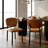 Set of 2 Beren Upholsterd Fabric Dining Chair with Iron Legs-1783507062